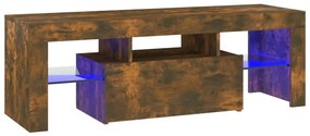 vidaXL Έπιπλο Τηλεόρασης με LED Καπνιστή Δρυς 120x35x40 εκ.
