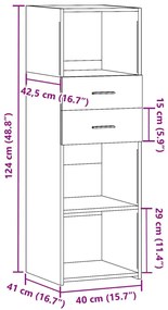 ΝΤΟΥΛΑΠΙ ΓΚΡΙ ΣΚΥΡ. 40X42,5X124 ΕΚ. ΑΠΟ ΕΠΕΞΕΡΓΑΣΜΕΝΟ ΞΥΛΟ 846162