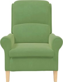 vidaXL Πολυθρόνα Ανοιχτό πράσινο Βελούδο