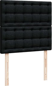 vidaXL Κρεβάτι Boxspring με Στρώμα Μαύρο 100 x 200 εκ. Υφασμάτινο