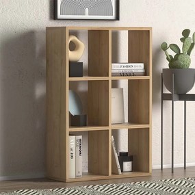 Megapap Βιβλιοθήκη Cube Από Μελαμίνη Oak