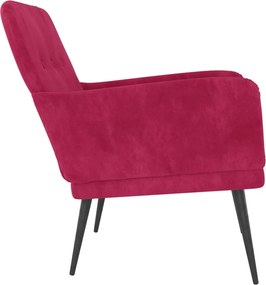 vidaXL Πολυθρόνα Μπορντό 62 x 79x 79 εκ. Βελούδινη