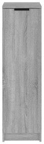 Παπουτσοθήκη Γκρι Sonoma 30x35x100 εκ. από Επεξεργασμένο Ξύλο - Γκρι