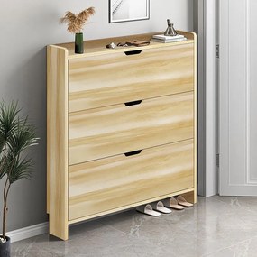 WOODWELL Ε8330,3Παπουτσοθήκη MDF - Melamine Απόχρωση Sonoma 80x17x115cm Ε8330,3