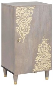 vidaXL Πλαϊνό γραφείο με ράφι Γκρι και Χρυσό 40 x 33.5 x 75 εκ