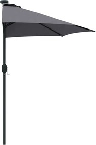 vidaXL Ομπρέλα Κήπου Ανθρακί 294 x 150 x 224 εκ