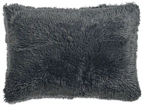 Γούνινη Διακοσμητική Μαξιλαροθήκη (50x70) Kentia Stylish Calore 30 Black