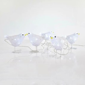 Eurolamp Ακρυλικά Πουλάκια 16.5x9x12.5cm Με 40 Ψυχρά Led 600-40052