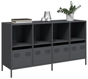 Ντουλάπι Ανθρακί 135x39x73,5 εκ. από Χάλυβα Ψυχρής Έλασης - Ανθρακί