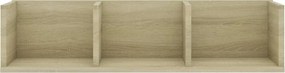 vidaXL Ράφι Τοίχου για CD Sonoma Δρυς 75 x 18 x 18 εκ. από Επεξ. Ξύλο