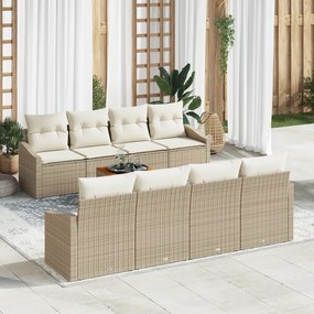 vidaXL Σετ Καναπέ Κήπου 7 pcs Beige, λευκό 55 x 55 x 37 εκ