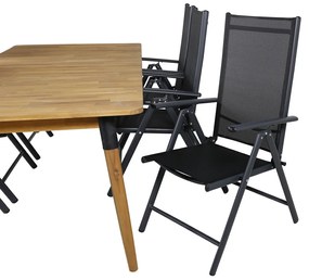 Σετ Τραπέζι και καρέκλες Dallas 2880, Ξύλο, Ύφασμα, Ξύλο: Ακακία | Epipla1.gr