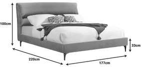 Κρεβάτι Aryna βελούδο σε ροζ απόχρωση 160x200εκ 177x220x100 εκ.