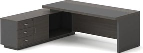 VIP Γραφείο Αριστερή Γωνία, Απόχρωση Grey Walnut   1τμχ