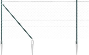 vidaXL Στύλος Περιφράξεων Πράσινο 10 x 1 μ (50 χλστ. πλέγμα)