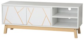 Έπιπλο Τηλεόρασης Aria  λευκό-φυσικό 120x38x47 εκ Model: 265-000002