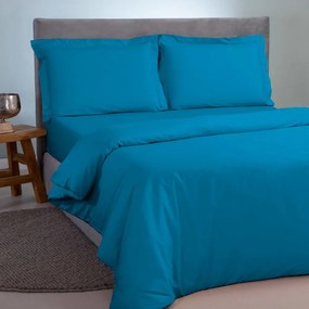 Παπλωματοθήκη Satin Plain Turqoise Aslanis Home King Size 260x240cm 100% Βαμβακοσατέν