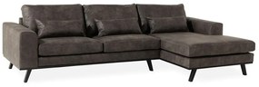 Γωνιακός Καναπές Seattle K112, Γκρι, 280x160x85cm, Πόδια: Ξύλο, Ξύλο: Πεύκο | Epipla1.gr