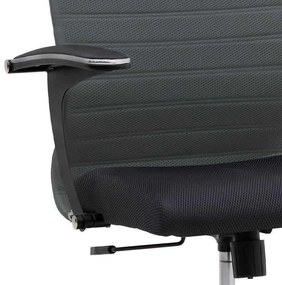 Καρέκλα γραφείου Melani Megapap με διπλό ύφασμα Mesh σε χρώμα γκρι - μαύρο 66,5x70x102/112εκ.