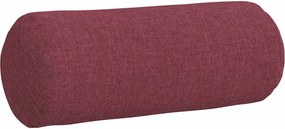 vidaXL Μαξιλάρια Στήριγμα 2 pcs Κόκκινο Ø 15 x 40 εκ ύφασμα