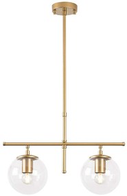 Φωτιστικό Οροφής Roe 942FLG1231 52x15x76cm 2xE14 40W Gold-Clear Opviq