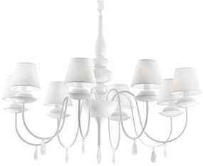 Φωτιστικό Οροφής-Πολυέλαιος Blanche 035574 92x90/180cm 8xE14 40W White Ideal Lux