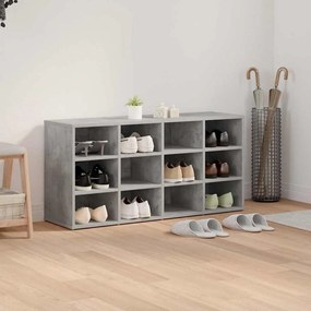 vidaXL Παπουτσοθήκη με ράφι Γκρι σκυροδέματος 103 x 30 x 51 εκ.