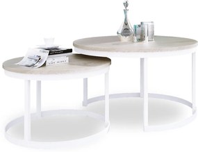 Σετ τραπεζάκια σαλονιού Calling-Leuko-Sonoma