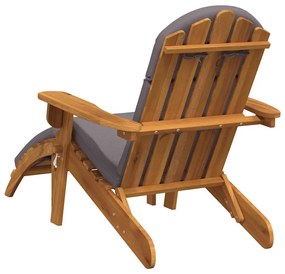 vidaXL Καρέκλα Κήπου Adirondack με Υποπόδιο από Μασίφ Ξύλο Ακακίας