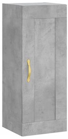 vidaXL Ντουλάπι Γκρι Σκυροδέματος 34,5x34x180 εκ. Επεξεργασμένο Ξύλο