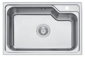 Pyramis Ένθετος Νεροχύτης Ethra 1B Inox Σατινέ 68.5×45.5cm
