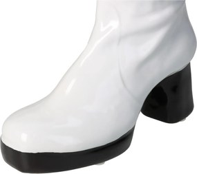 Βάζο ArteLibre Μπότα Λευκό Κεραμικό 18.7x8.3x34.5cm