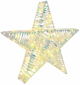 vidaXL 3D Αστέρι με 50 LED Θερμό λευκό 55 x 52.5 x 9 εκ PET