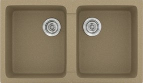 Sanitec Classic 334 (86×50) - Γρανιτένιος νεροχύτης - Metallic CREAM