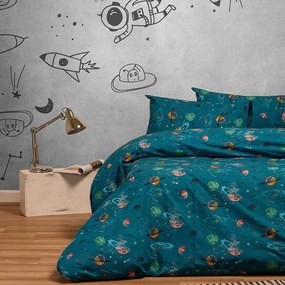 Σεντόνια Παιδικά Interstellar (Σετ 3τμχ) Petrol Melinen Μονό 170x270cm 100% Βαμβάκι