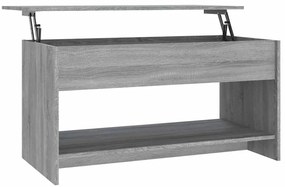 vidaXL Τραπεζάκι Σαλονιού Γκρι Sonoma102x50x52,5 εκ.Επεξεργασμένο Ξύλο