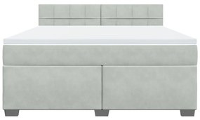 ΚΡΕΒΑΤΙ BOXSPRING ΜΕ ΣΤΡΩΜΑ ΑΝΟΙΧΤΟ ΓΚΡΙ 180X200 ΕΚ. ΒΕΛΟΥΔΙΝΟ 3288678