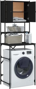 vidaXL Ντουλάπι Πλυντηρίου Μαύρο 68x48,5x194 εκ.