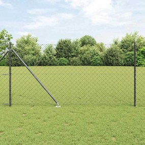 vidaXL Στύλος Περιφράξεων Γκρι 25 x 1,4 μ (60 x 60 mm δίχτυ)