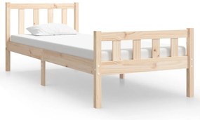 vidaXL Πλαίσιο Κρεβατιού 75 x 190 εκ. από Μασίφ Ξύλο Small Single