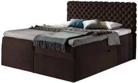 Επενδυμένο κρεβάτι Chesterfield-Kafe-160 x 200