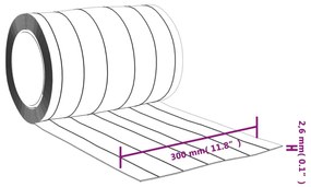 vidaXL Λωριδοκουρτίνα Διαφανής 10 μ. 300 χιλ.x2,6 χιλ. από PVC