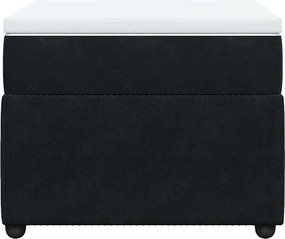 vidaXL Κρεβάτι Boxspring με Στρώμα Μαύρο 80 x 200 εκ. Βελούδινο
