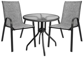 ΣΕΤ ΤΡΑΠΕΖΑΡΙΑΣ 3ΤΜΧ ΜΕ ΤΡΑΠΕΖΙ Φ70 & ΚΑΡΕΚΛΕΣ LEON ΚΑΦΕ HM5184.02