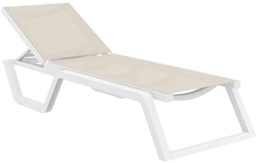 Ξαπλώστρα Rio 20.0905 187x69x33cm White-Taupe