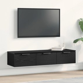 vidaXL Μαύρος Ξύλινος Τοίχος Ντουλάπι 102x30x20 εκ Κατασκευασμένο από Επεξεργασμένο Ξύλο