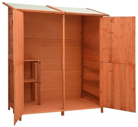 vidaXL Αποθήκη Εργαλείων Κήπου 136x75x160 εκ. από Μασίφ Ξύλο Ελάτης