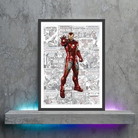 Πόστερ &amp;  Κάδρο Comic Iron Man CM030 40x50cm  Εκτύπωση Πόστερ (χωρίς κάδρο)