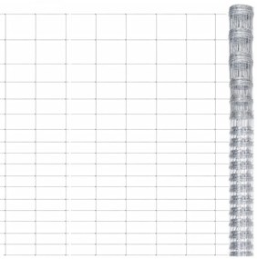 vidaXL Συρματόπλεγμα Περίφραξης Ασημί 50 x 1,25 μ. Γαλβανισμένο Ατσάλι
