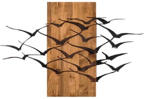 ΔΙΑΚΟΣΜΗΤΙΚΟ ΤΟΙΧΟΥ ΠΟΥΛΙΑ HM4805-ΦΥΛΛΑ ΜΕΤΑΛΛΟΥ ΜΑΥΡΑ-ΞΥΛΟ 86x3(βάθος)x58Υεκ.